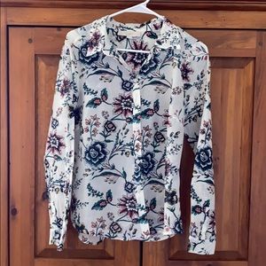 Long sleeved floral blouse